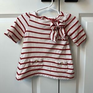 Janie and Jack Scalloped Stripe Tunic Top (Size 3-6 Months)